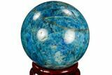 Bright Blue Apatite Sphere - Madagascar #121851-1